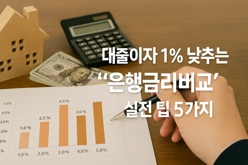대출 이자 1% 낮추는 &#039;은행금리비교&#039; 실전 팁 5가지